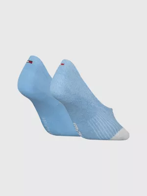 Pacote com 2 pares de meias caneladas listradas