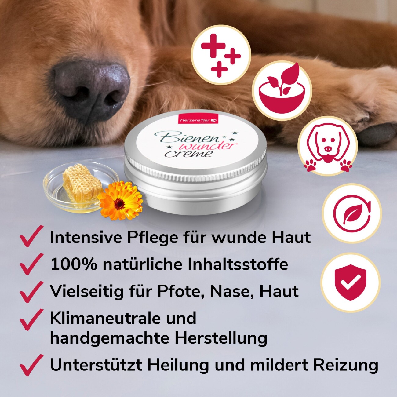 HerzensTier Pflegecreme Bienenwundercreme 10 ml