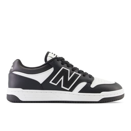 New Balance BB480 Sneakers, Black/White, 45