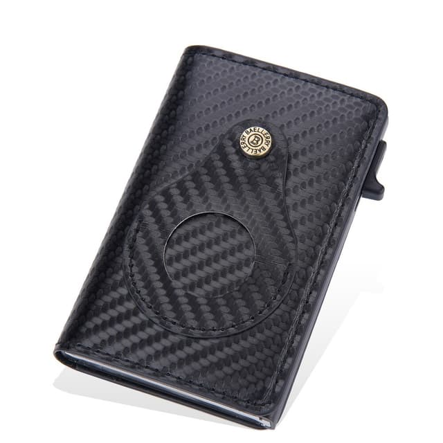 BAELLERY Carbon Fiber PU læderpung AirTag