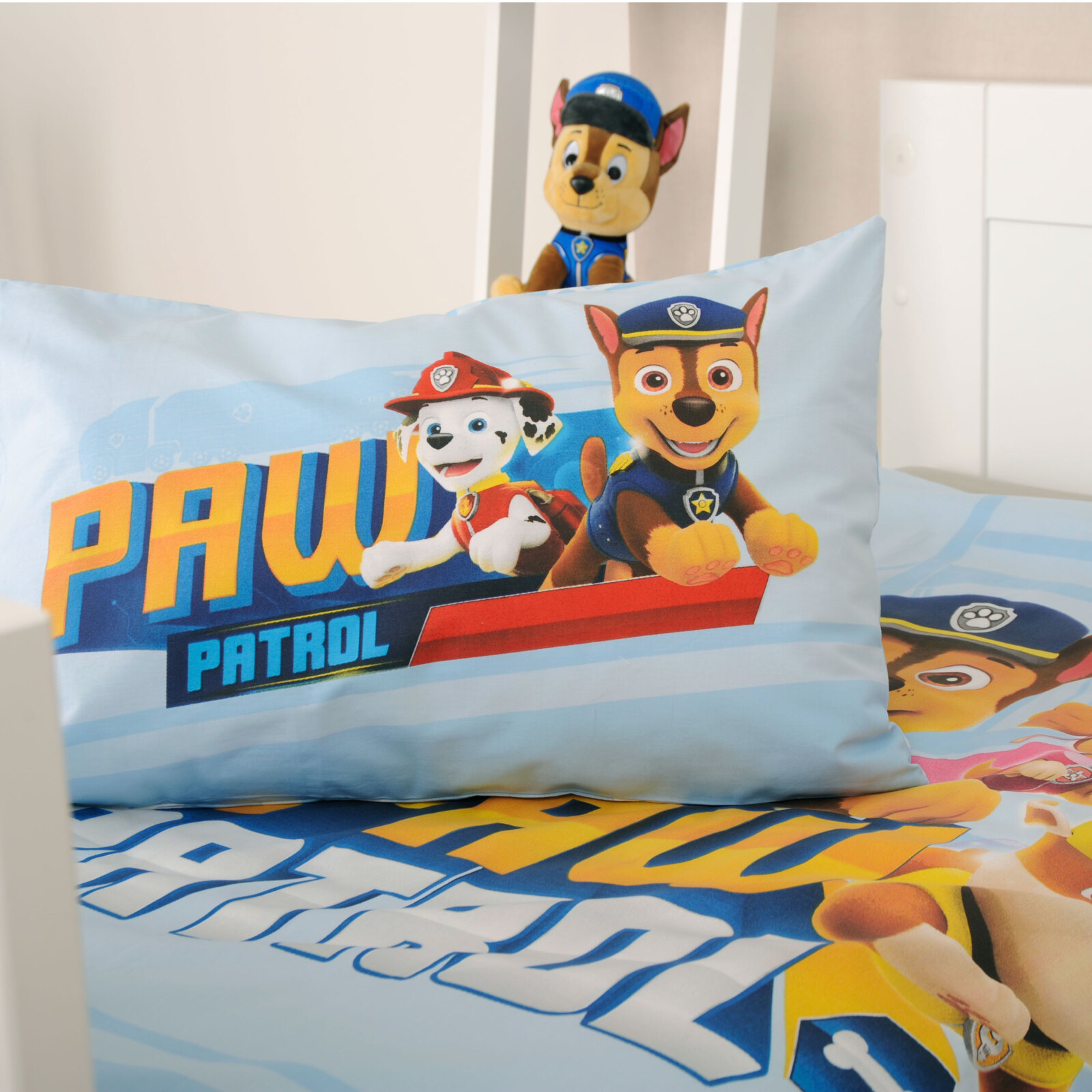 Renforcé-Bettwäsche PAW PATROL - blau-mehrfarbig - 100x135 cm