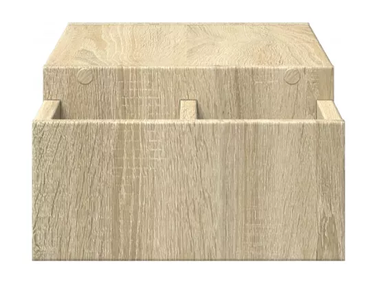 Support de moniteur et rangement chêne sonoma bois d'ingénierie