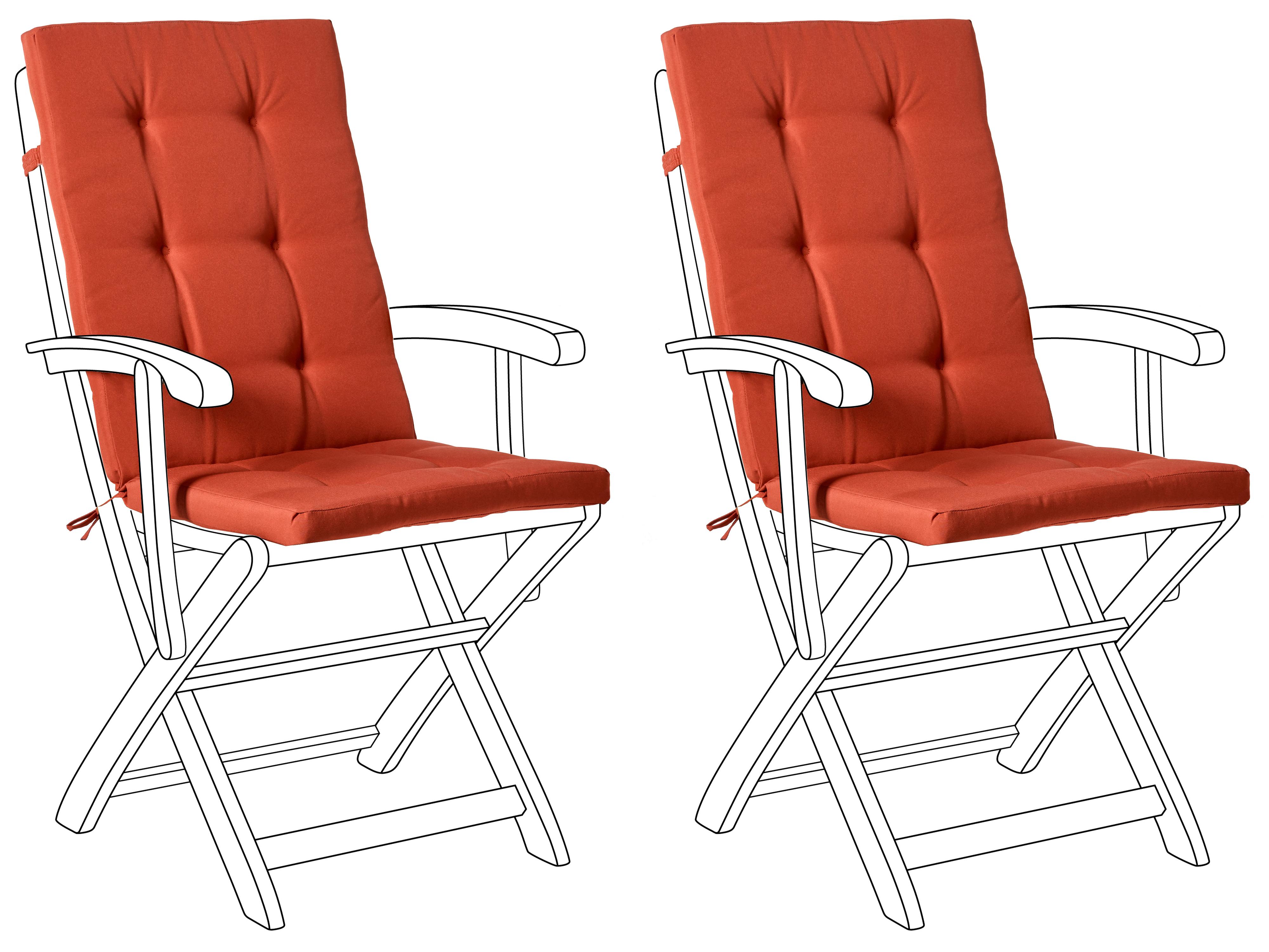 Set van 2 rug/zitkussens MAUI PREMIUM Rood