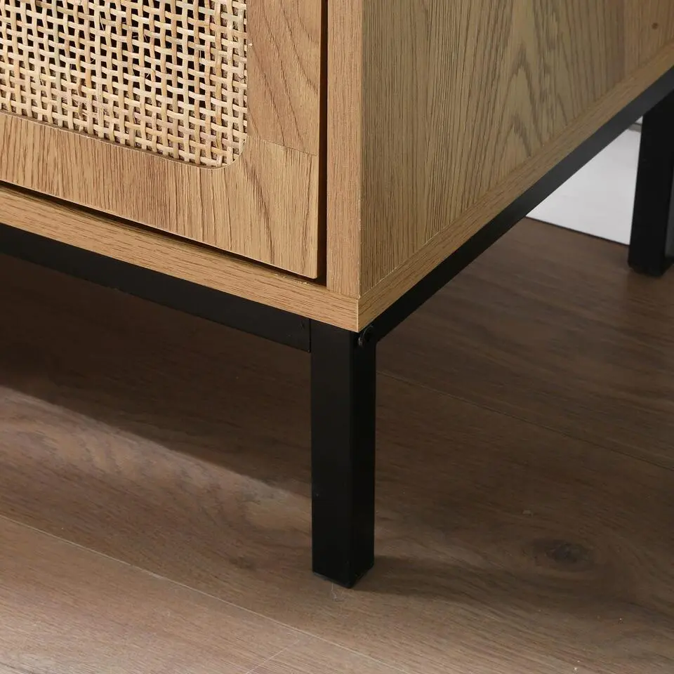 CALICOSY - Dressoir JAYA - Licht hout - 75x80x35 cm