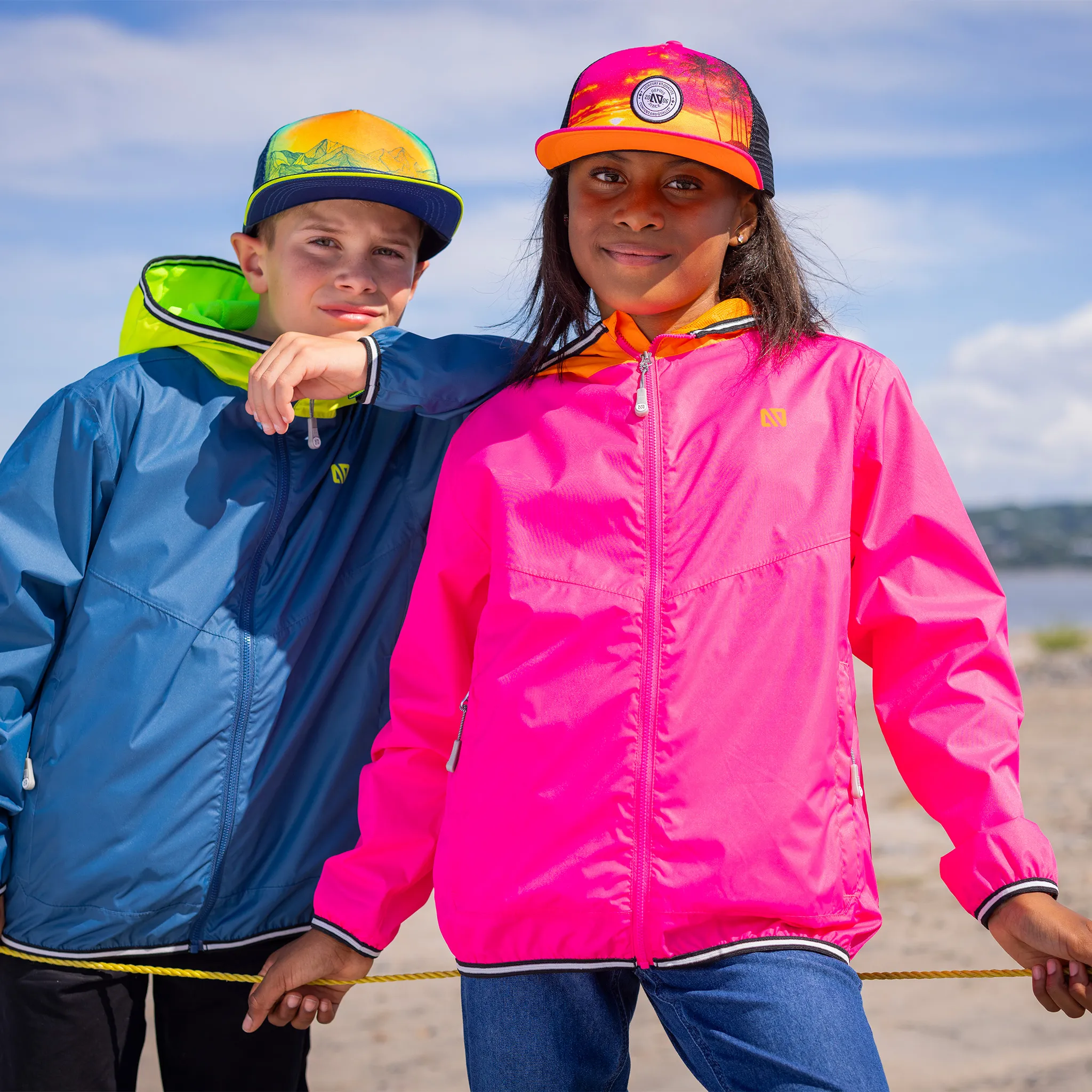 Nanö Manteau Mi-Saison Coupe-Vent Uni 7-14ans