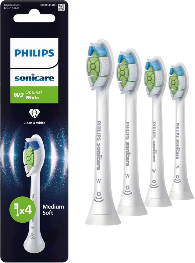 Philips Sonicare W2 Optimal tandbørstehoved HX6064/87 (hvid)