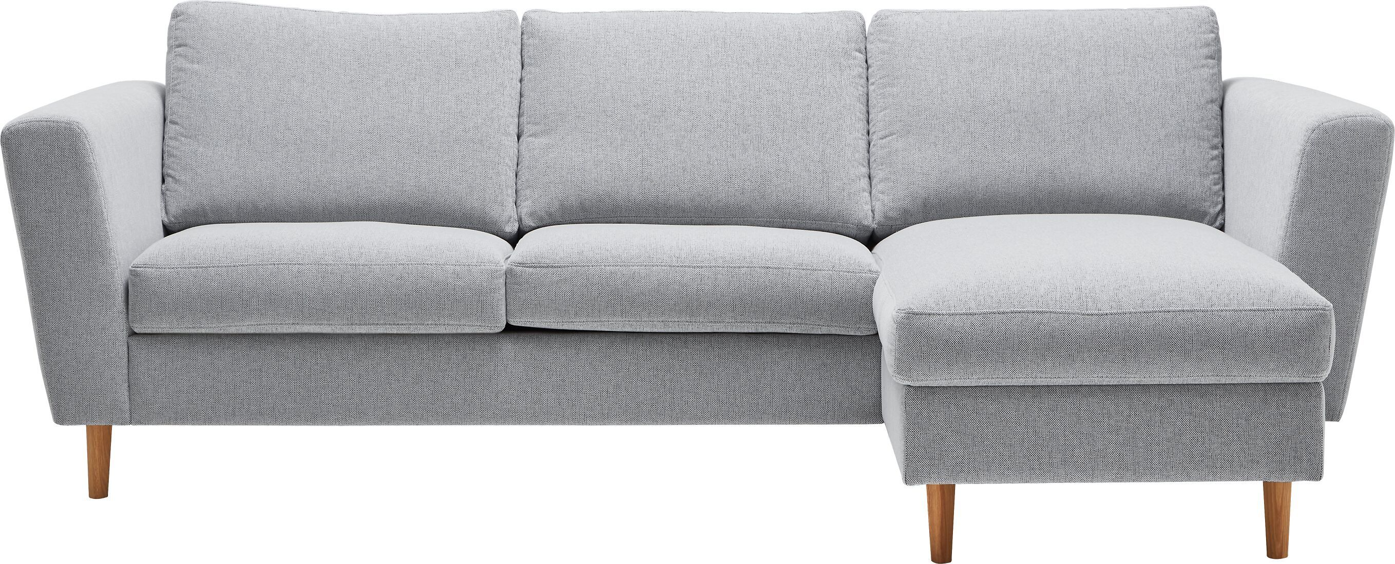 DIENER Ecksofa - Weiss / Schwarz / B: 235.0 cm x T: 156.0 cm x H: 81.0 cm