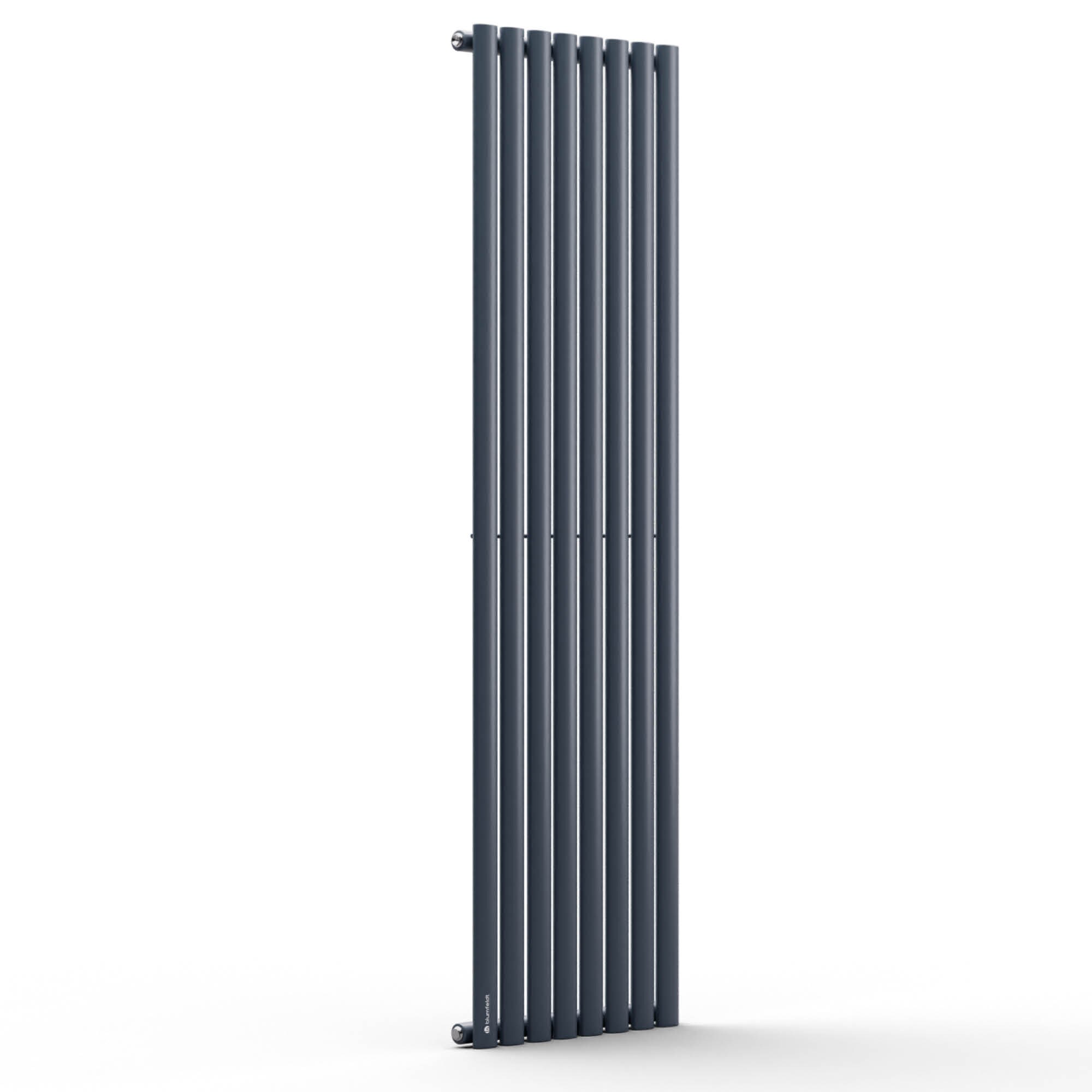 Tallheo 47 x 160 Heizkörper Röhrenheizkörper 728 W Warmwasser 1/2 Anthrazit 160 x 47 cm Einzelreihig