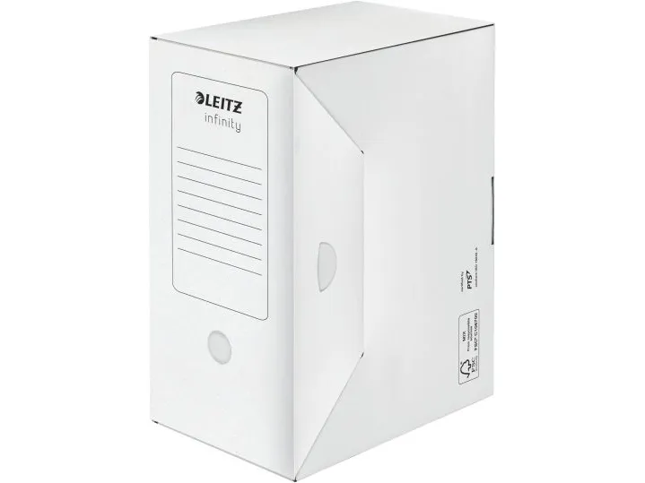 LEITZ Infinity arkivæske, hvid, syrefri (B)150 mm til DIN A4  format, med lukkeklap, fremstillet af 100% syrefri - 20 stk (6092-00-00)