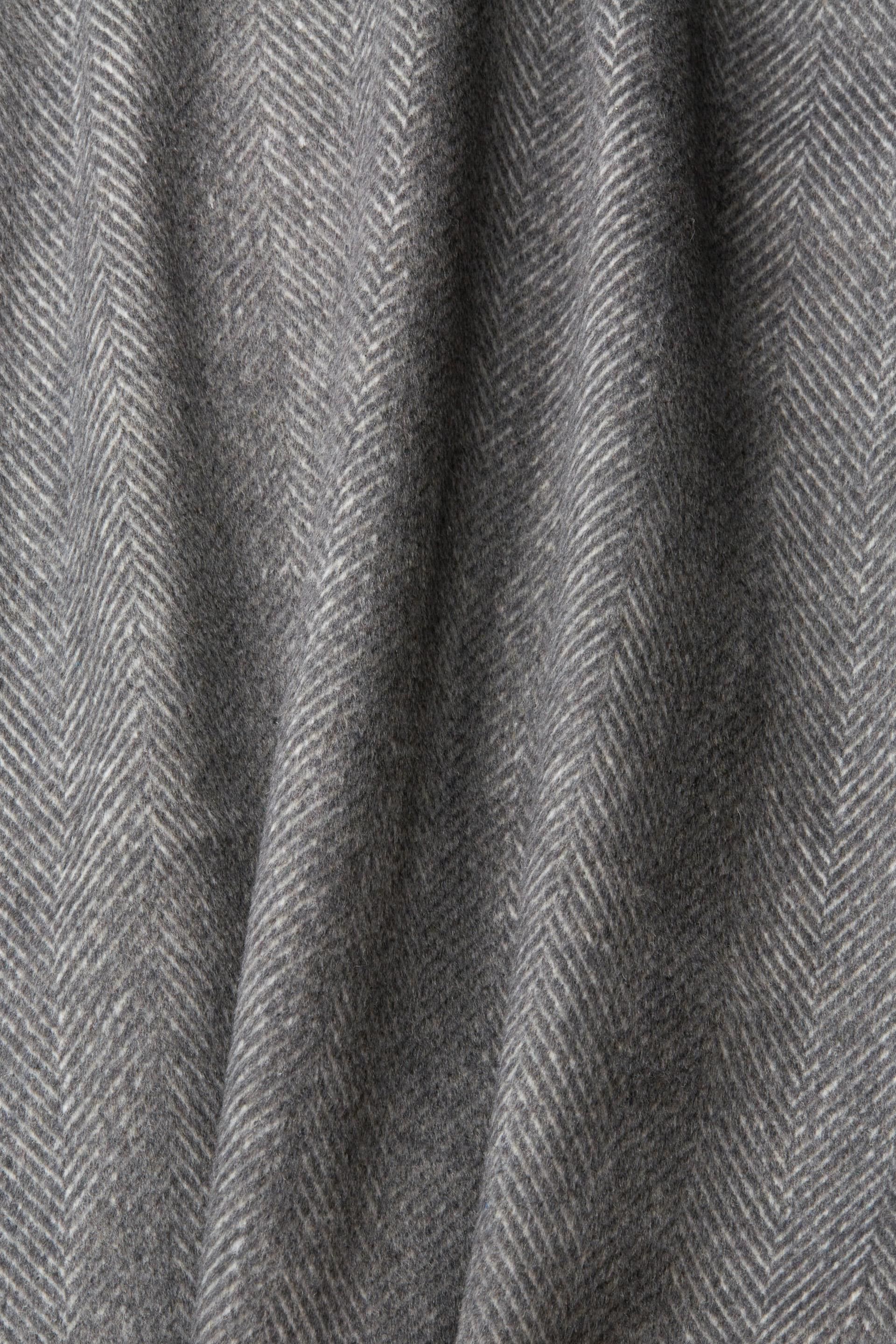 Manteau en laine mélangée à capuche amovible