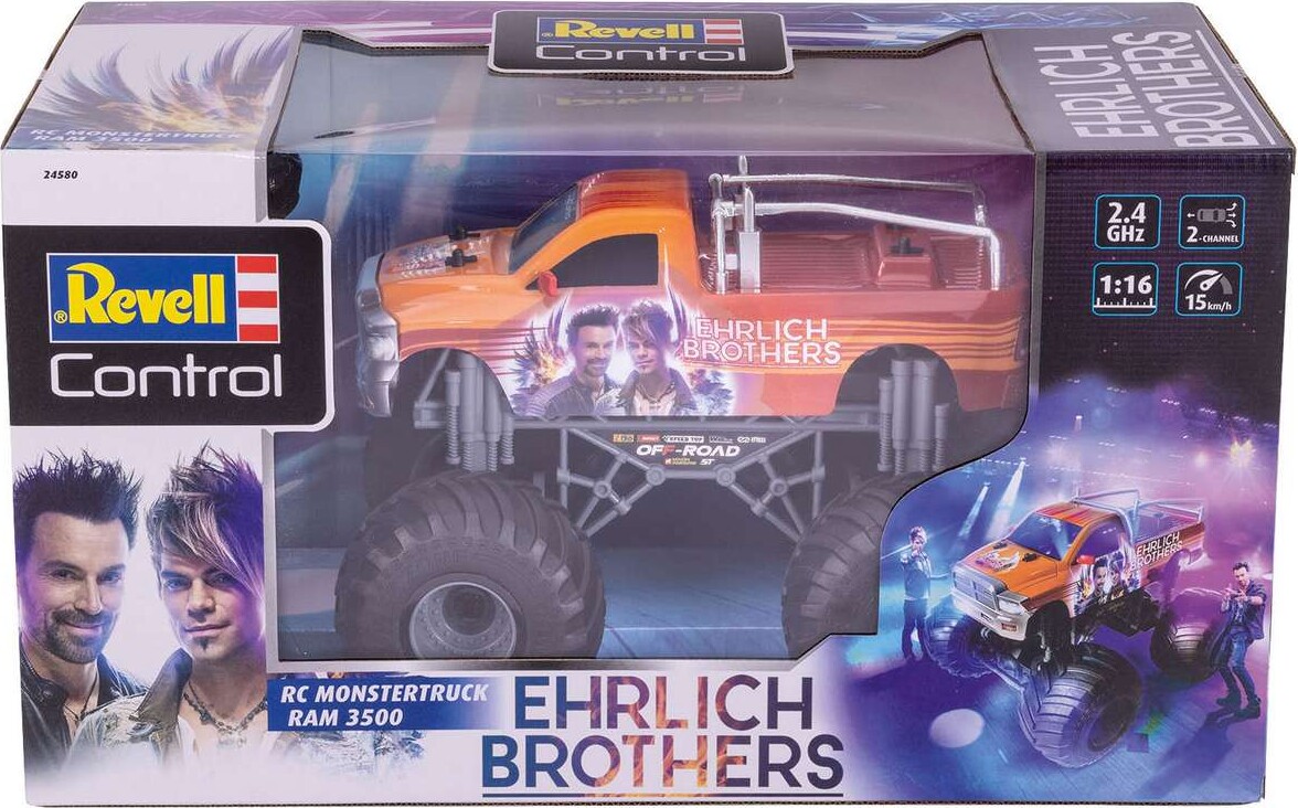 Rc Monster Truck Ram 3500 - Fjernstyret - Ehrlich Brothers - Revell Control - 24580