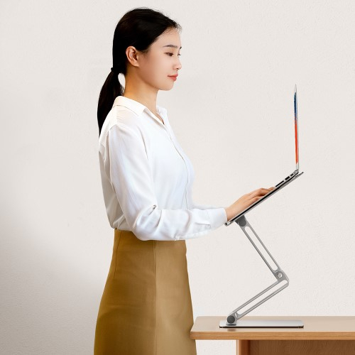 Passiv Kühlender MacBook / Laptop Alu Ständer Halterung Höhenverstellbar (11