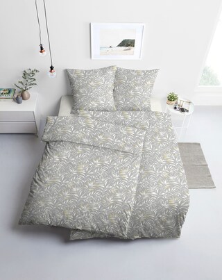 ESTELLA Mako-Satin Bettwäsche ELIF 135 x 200 cm silber
