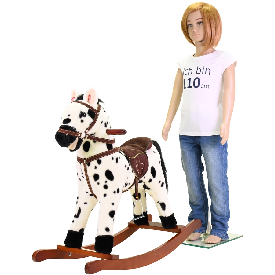 knorr toys® Schaukelpferd Appaloosa schwarz