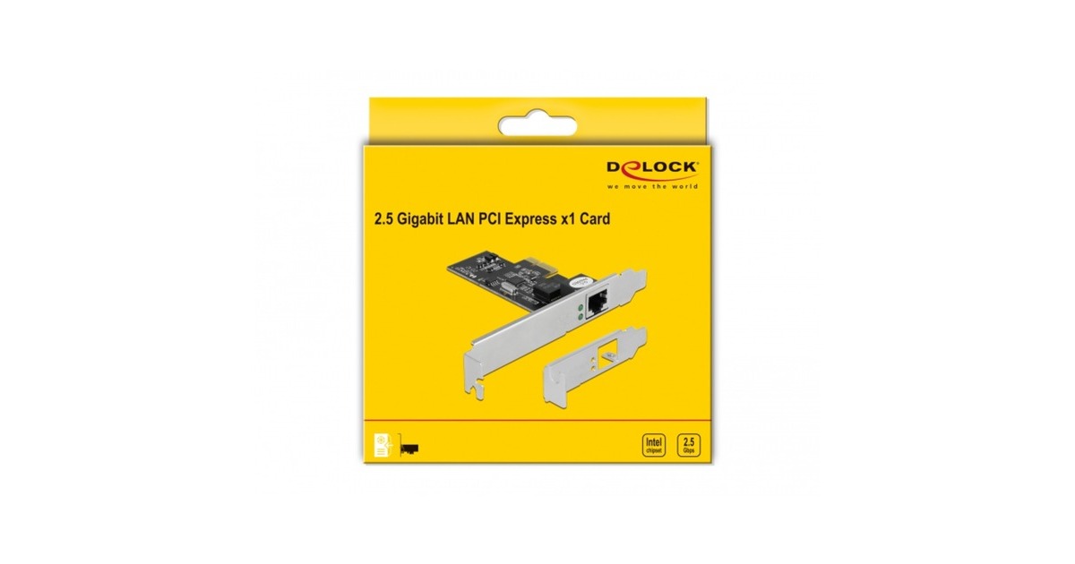 DeLOCKPCI Express x1 Card naar 1x RJ45 2,5 Gigabit LAN i225 netwerkadapter