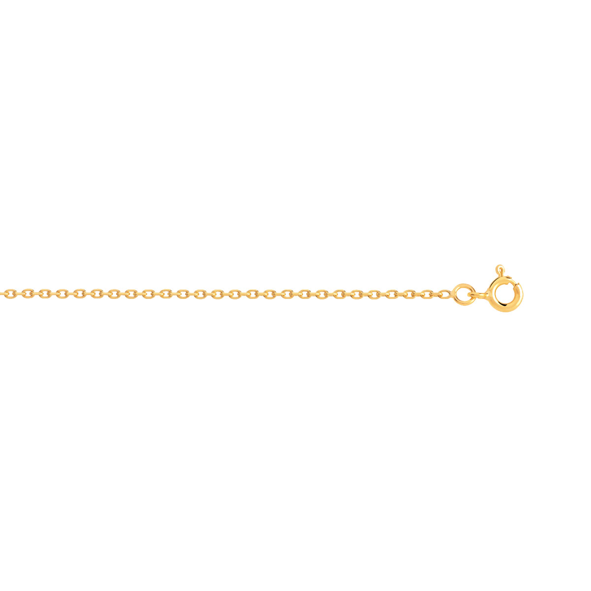 Chaine or 750 jaune massif maille forçat 40 cm