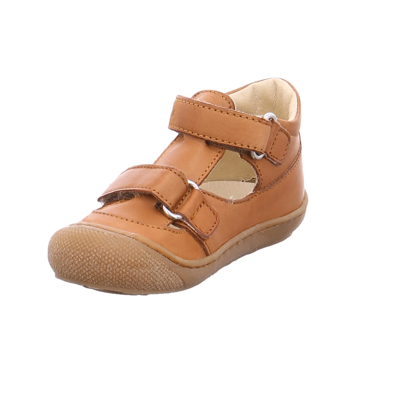 NATURINO Baby-Sommer-Bottine Cognac Leder  Unisex Minilette