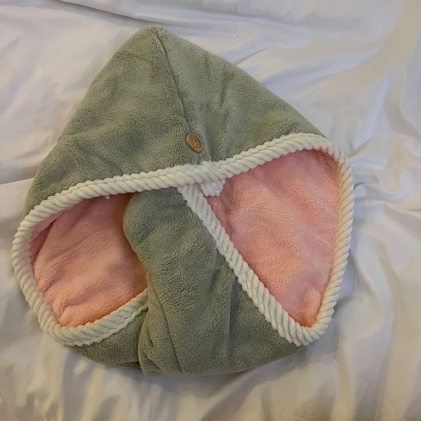 Minbrogy - Effen Coral Fleece Snel Droog Haarhanddoek