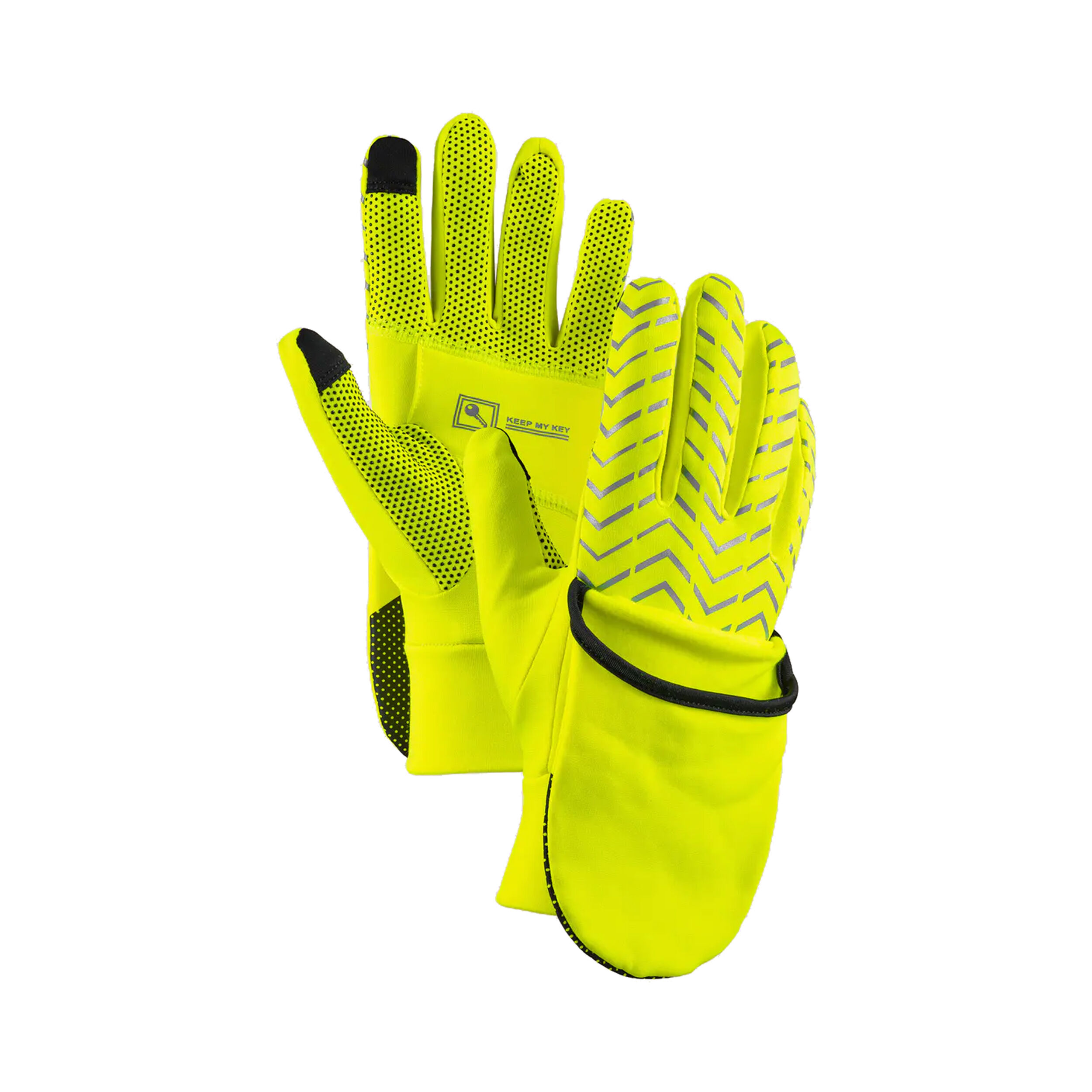 Craft ADV Lumen Fleece Hybrid Gants De Running - Vert Fluo