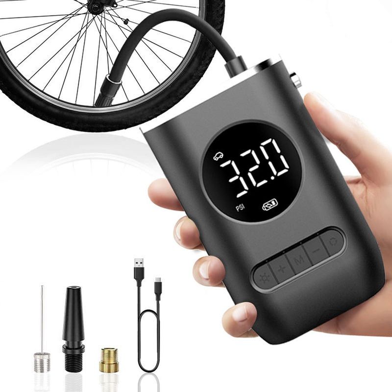 Elektrische Fietspomp - Draagbare Luchtcompressor - Tot wel 10.3 bar - USB Oplaadbaar