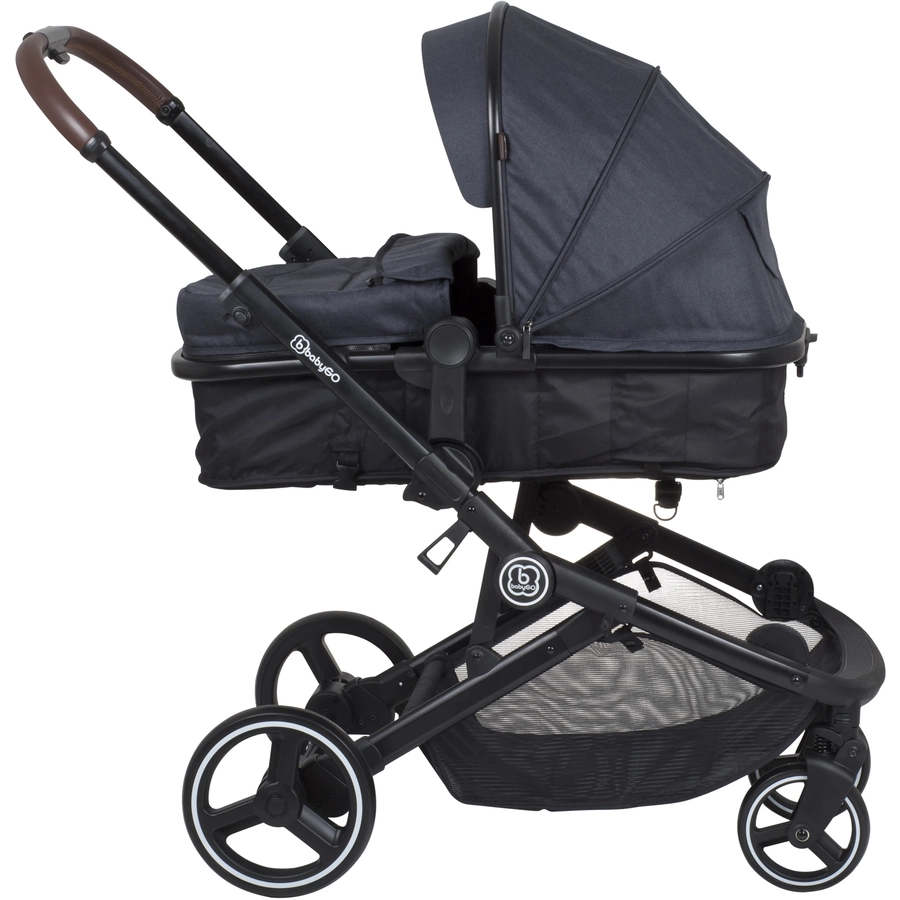 babyGO Geschwisterwagen Twinner Grey