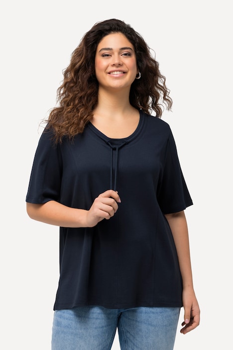 Sweatshirt, Stehkragen, Zierband, Halbarm, Modalmix