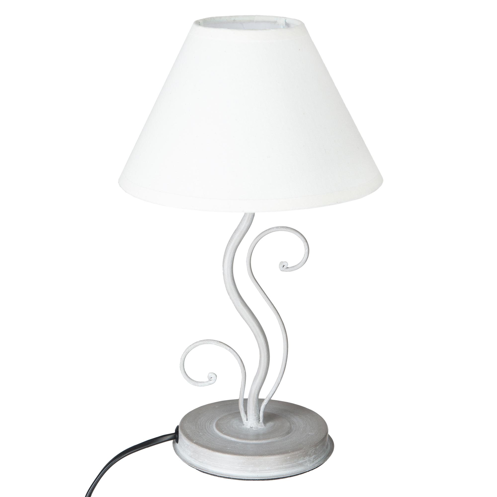 LAMPE METAL FEUILLE H.34CM