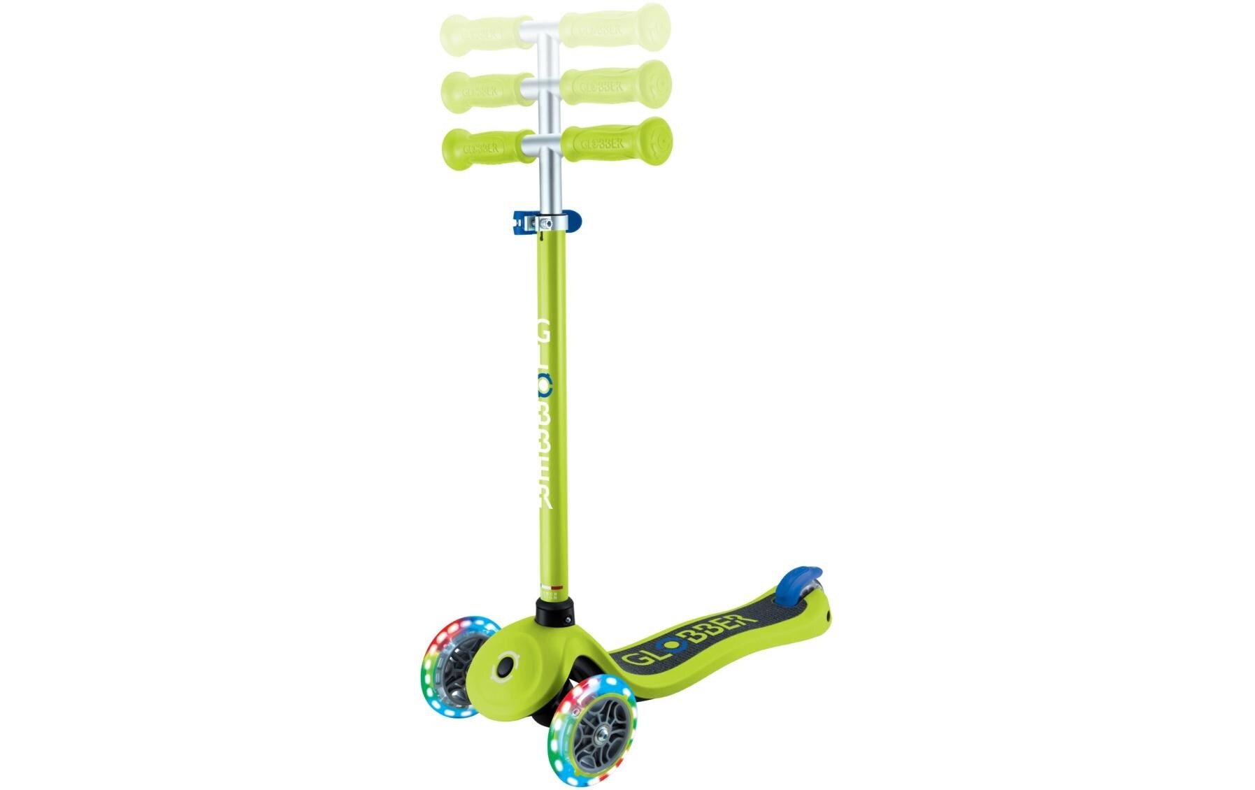 Scooter Primo Lights Limettengrün3-Rad-Roller mit Beleuchtung für Kinder