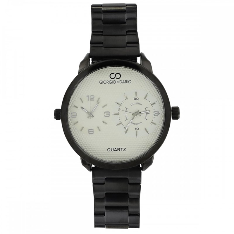 Coffret montre Homme GIORGIO bracelet Acier Noir