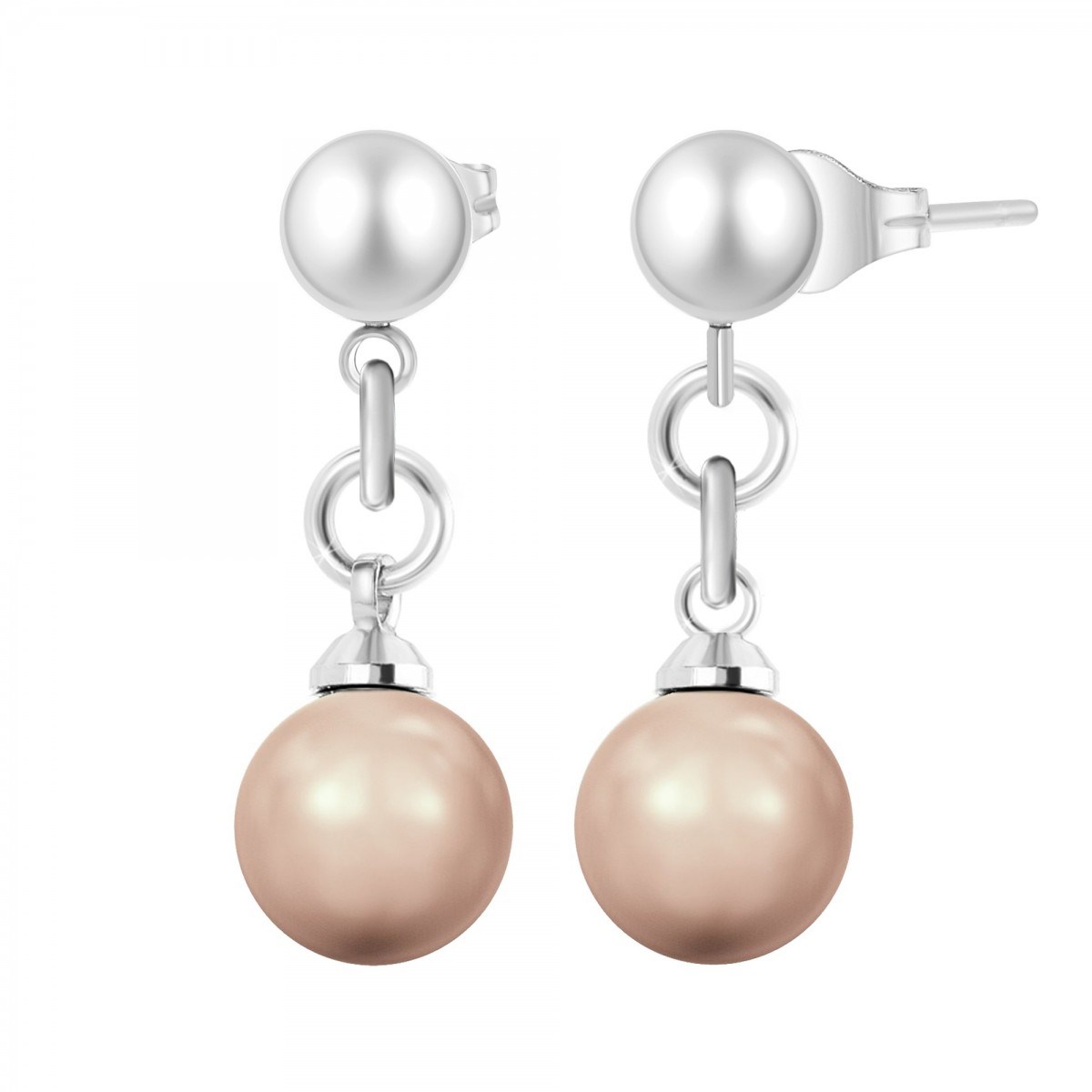 Boucles d'oreilles SC Crystal décorées de perles scintillantes