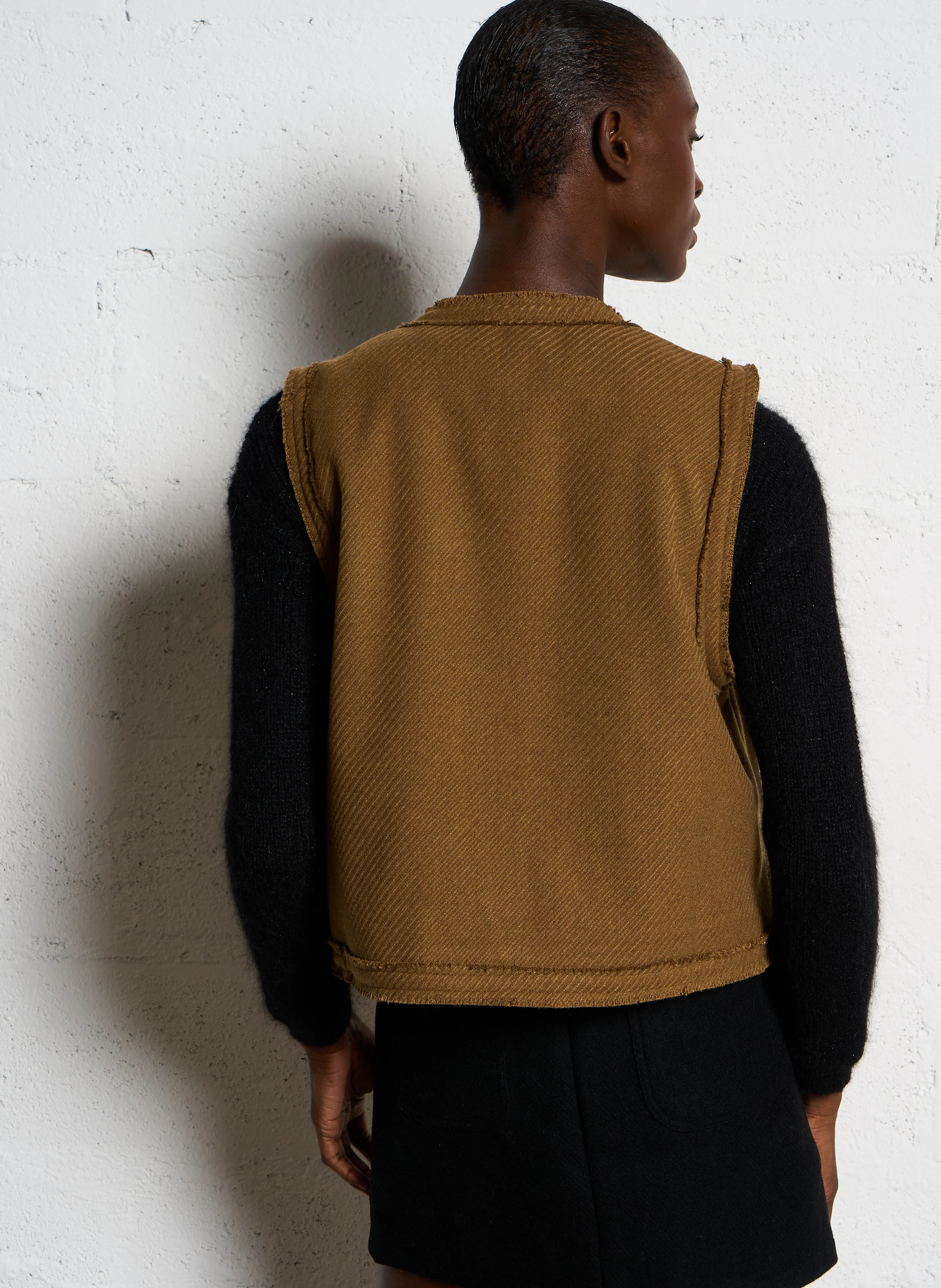 Gilet droit | Marron
