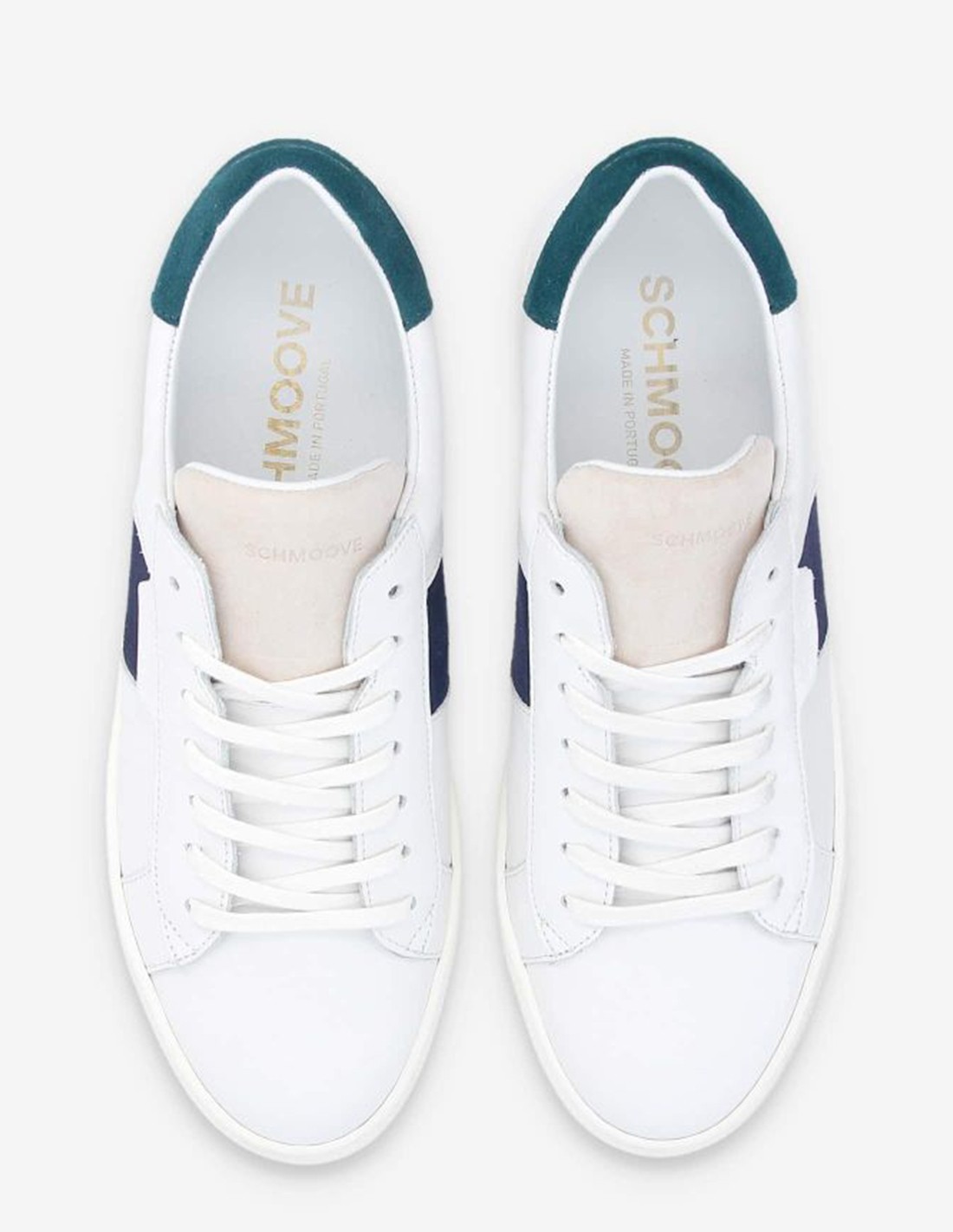 schmoove Baskets de ville Homme Spark Gang M Blanc/Noir Cuir