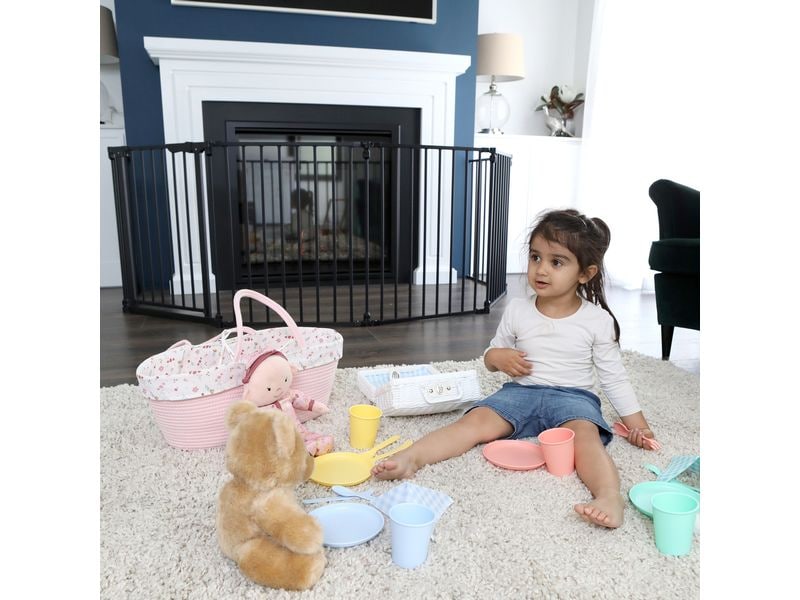 DREAMBABY Laufgitter Discovery 6 Paneele Converta Schwarz Laufgitter vielseitig einsetzbar