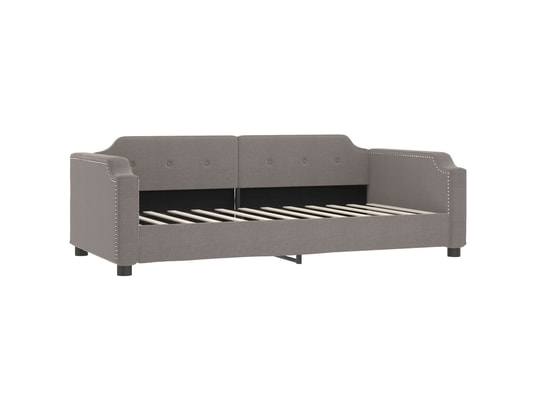 VIDAXL - Lit de jour avec gigogne et matelas taupe 80x200 cm tissu