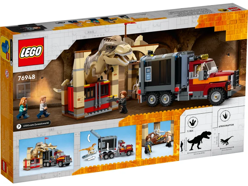 LEGO Jurassic World 76948 T. rex og atrociraptor på dinosaurflugt