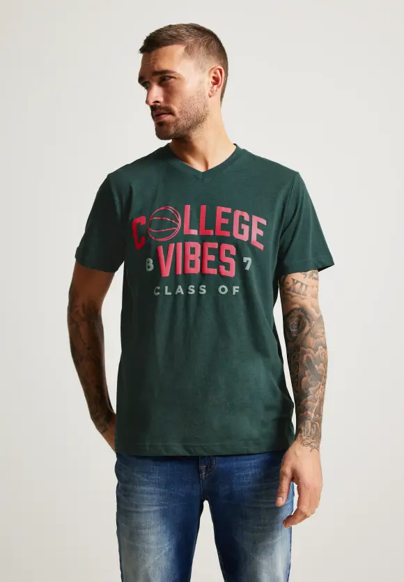 College T-Shirt - evergreen melange