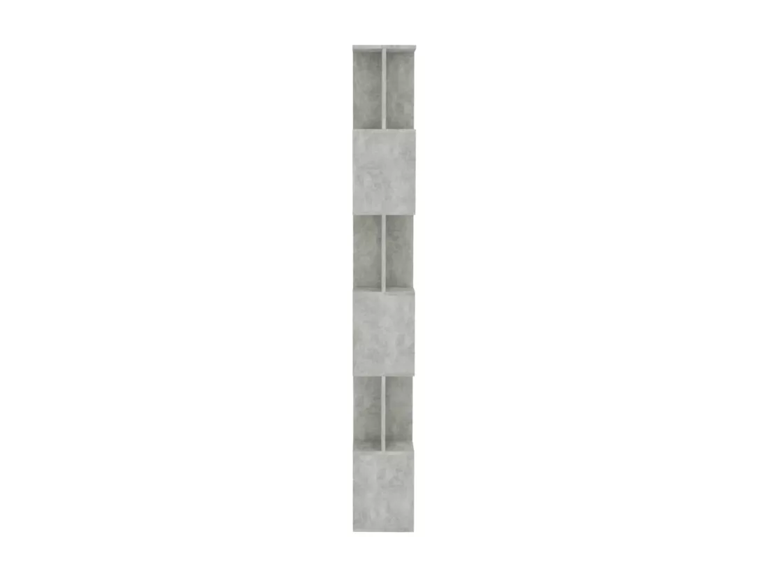 Bibliothèque/Séparateur de pièce Gris béton 80x24x192 cm