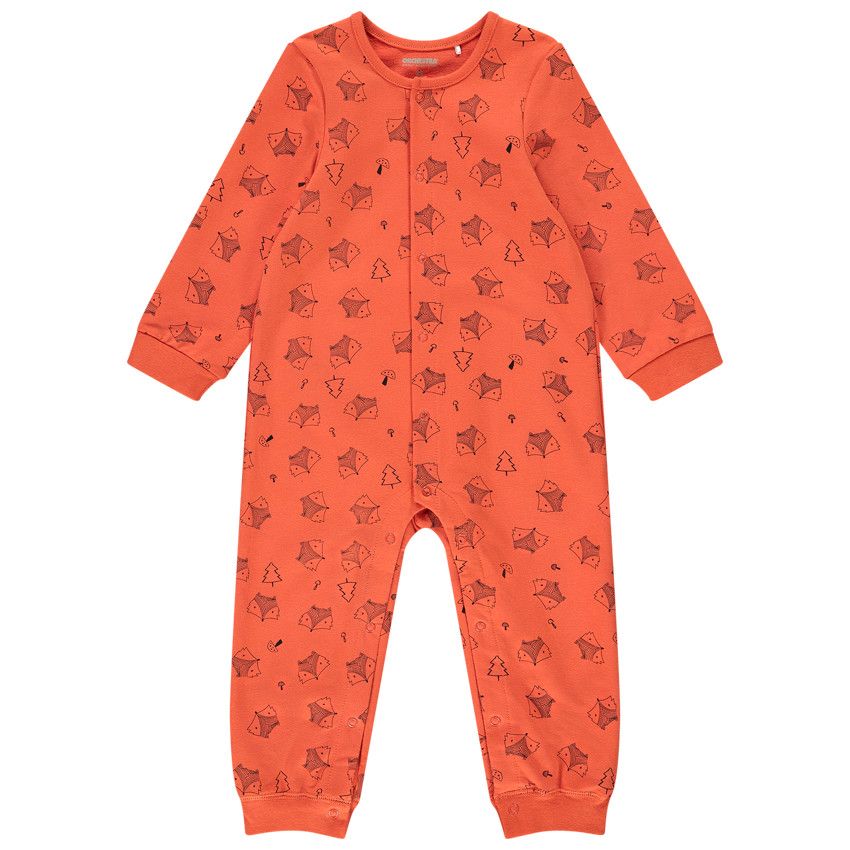 Dors-bien en french terry imprimé renards pour bébé garçon - Multicolore