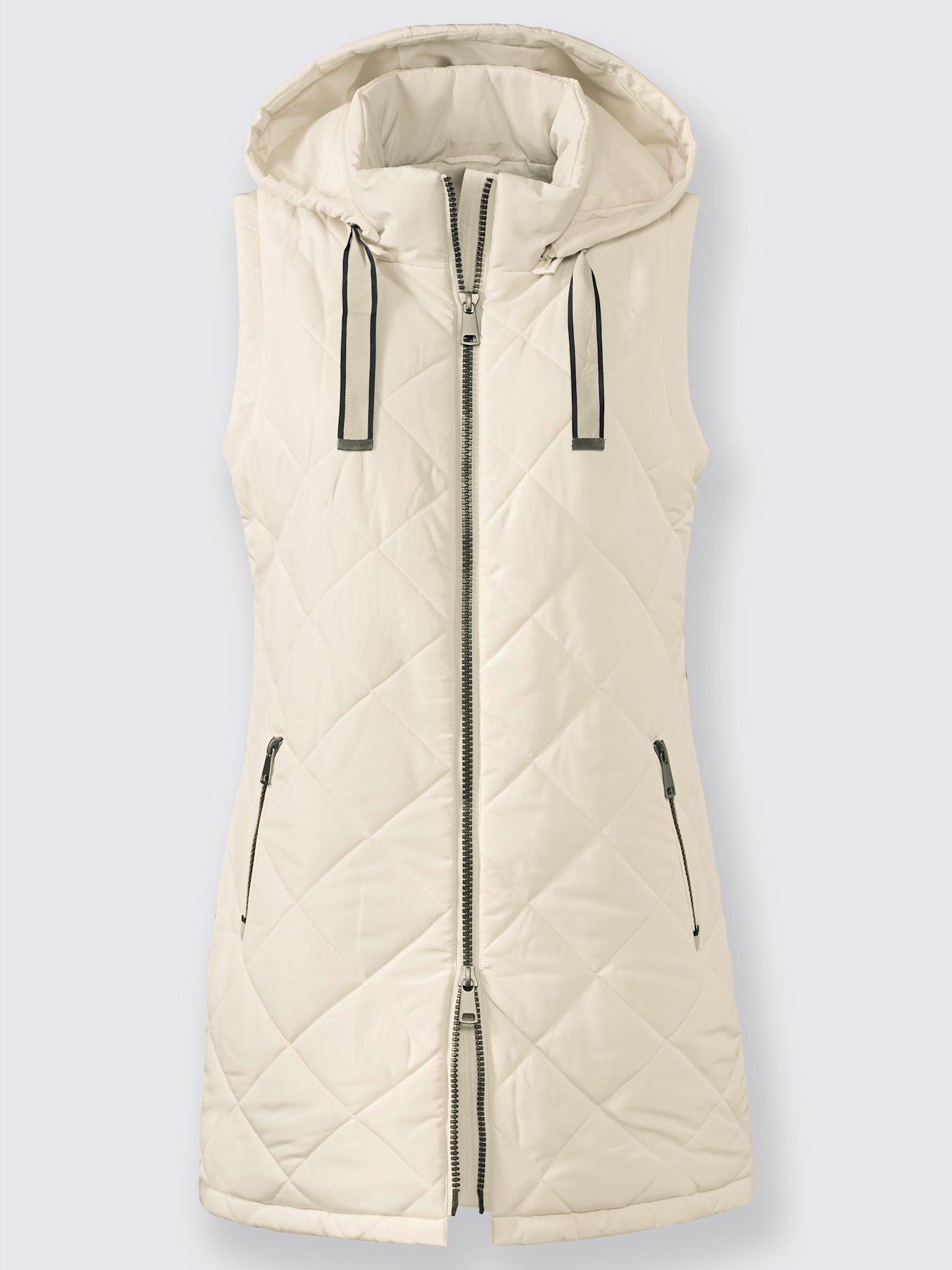 Gilet long capuche amovible