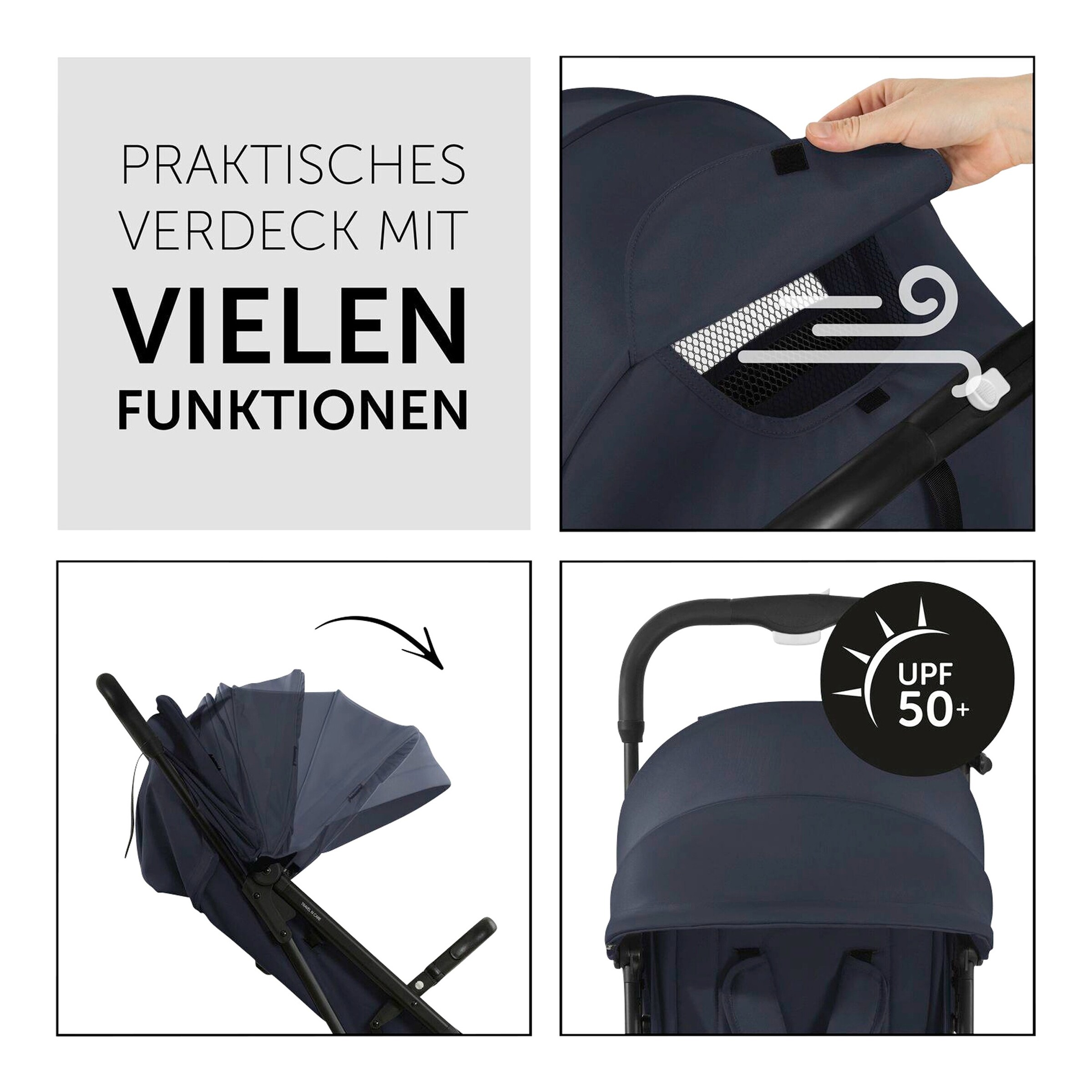 Hauck Buggy TravelNCare dark navy blue