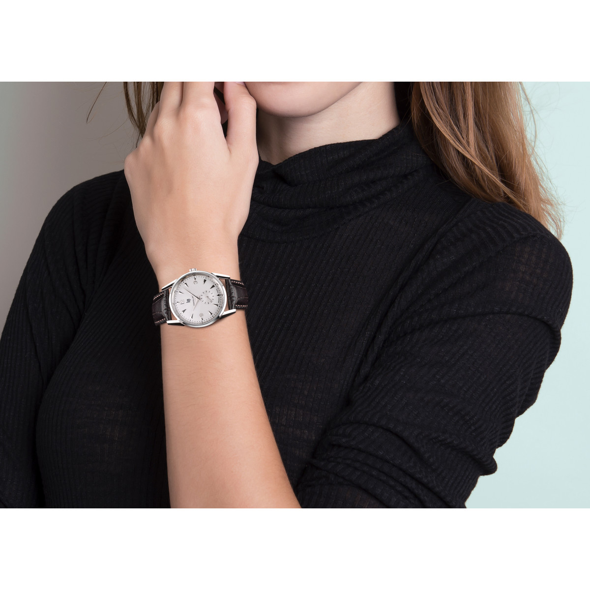 Montre Lip Himalaya homme acier bracelet cuir