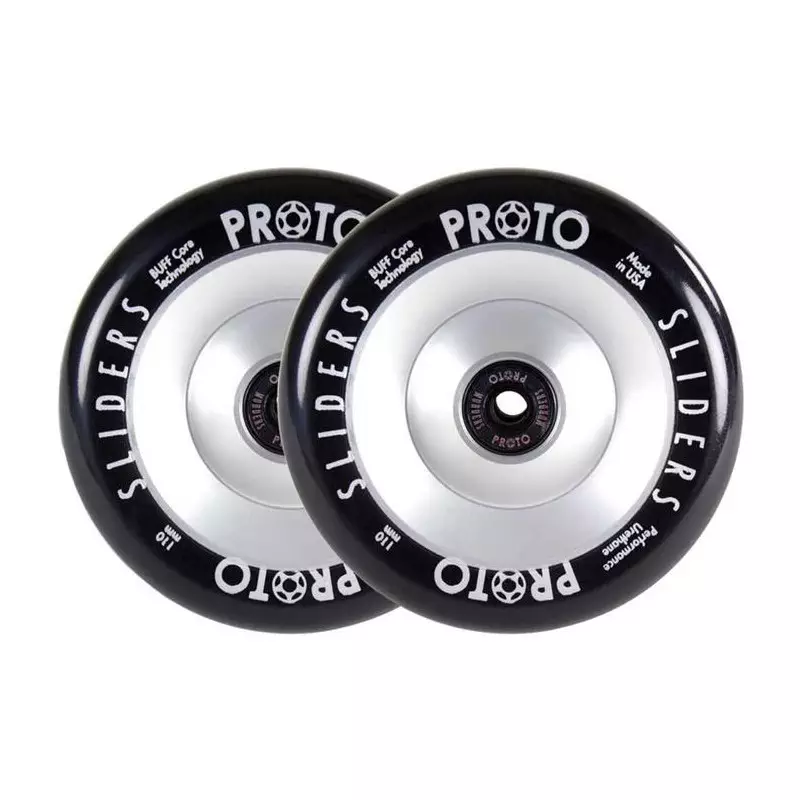 Paire de roues trottinette PROTO Slider Fullcore Argent 110mm