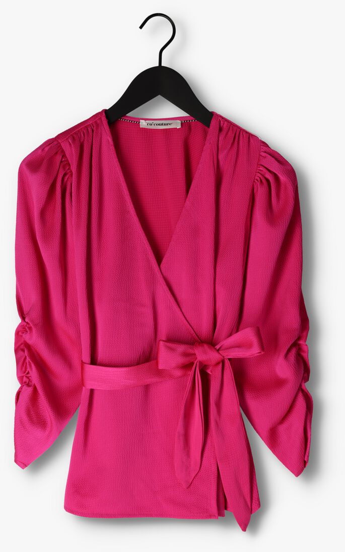 CO\\'COUTURE fuchsia co'couture blouse mira wrap blouse
