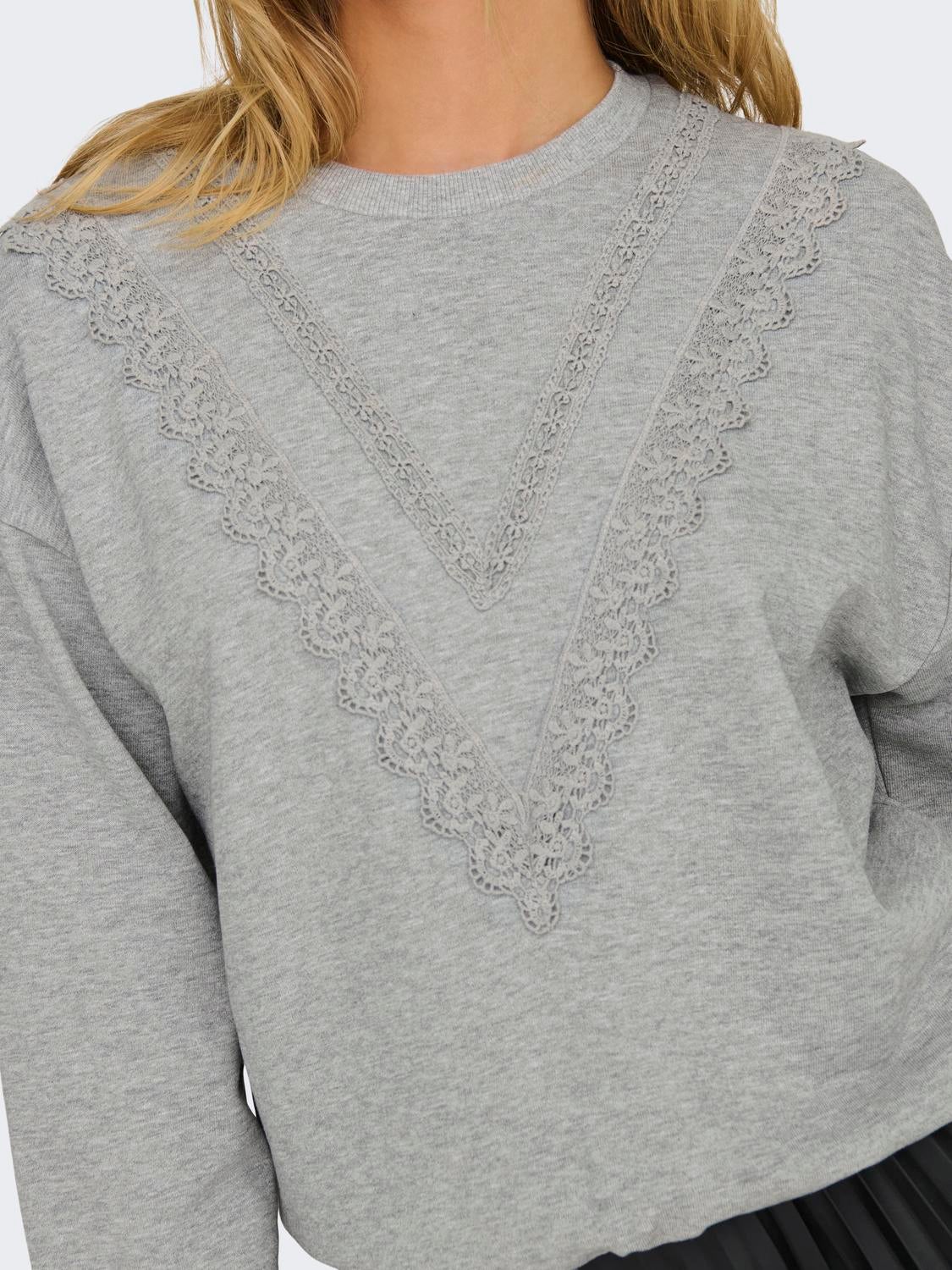 JDYEBBA Sweatshirt Light Grey Melange