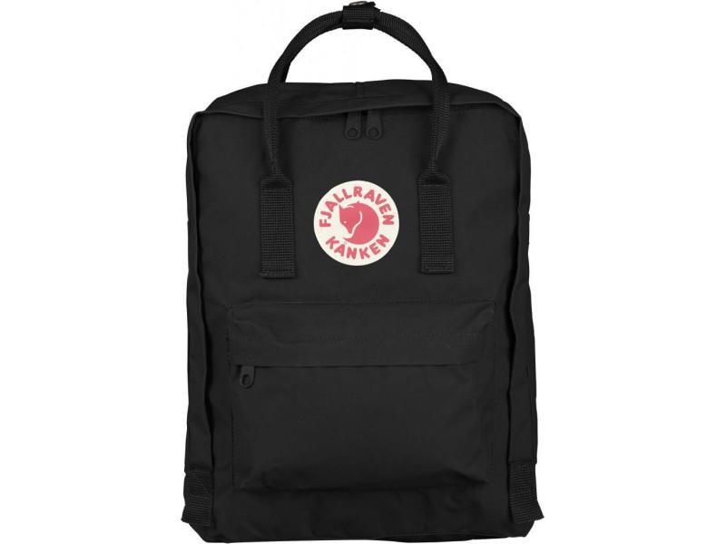Fjällräven Freizeitrucksack Kanken 16 l, Schwarz Leichter Alltagsrucksack