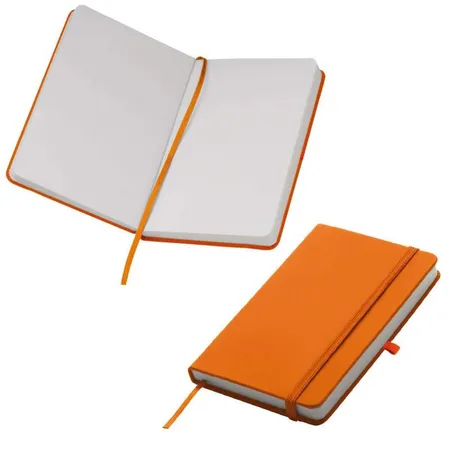 Easy Gifts Notizbuch im samtweichen PU-Hardcover mit 160 blanko Seiten, DIN A6, orange