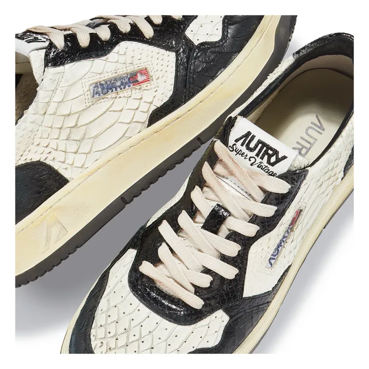 Autry Baskets Super Vintage Effet Python | Noir