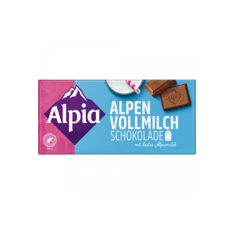 Alpia Tafelschokolade Alpen Vollmilch 100g MHD:11.7.25