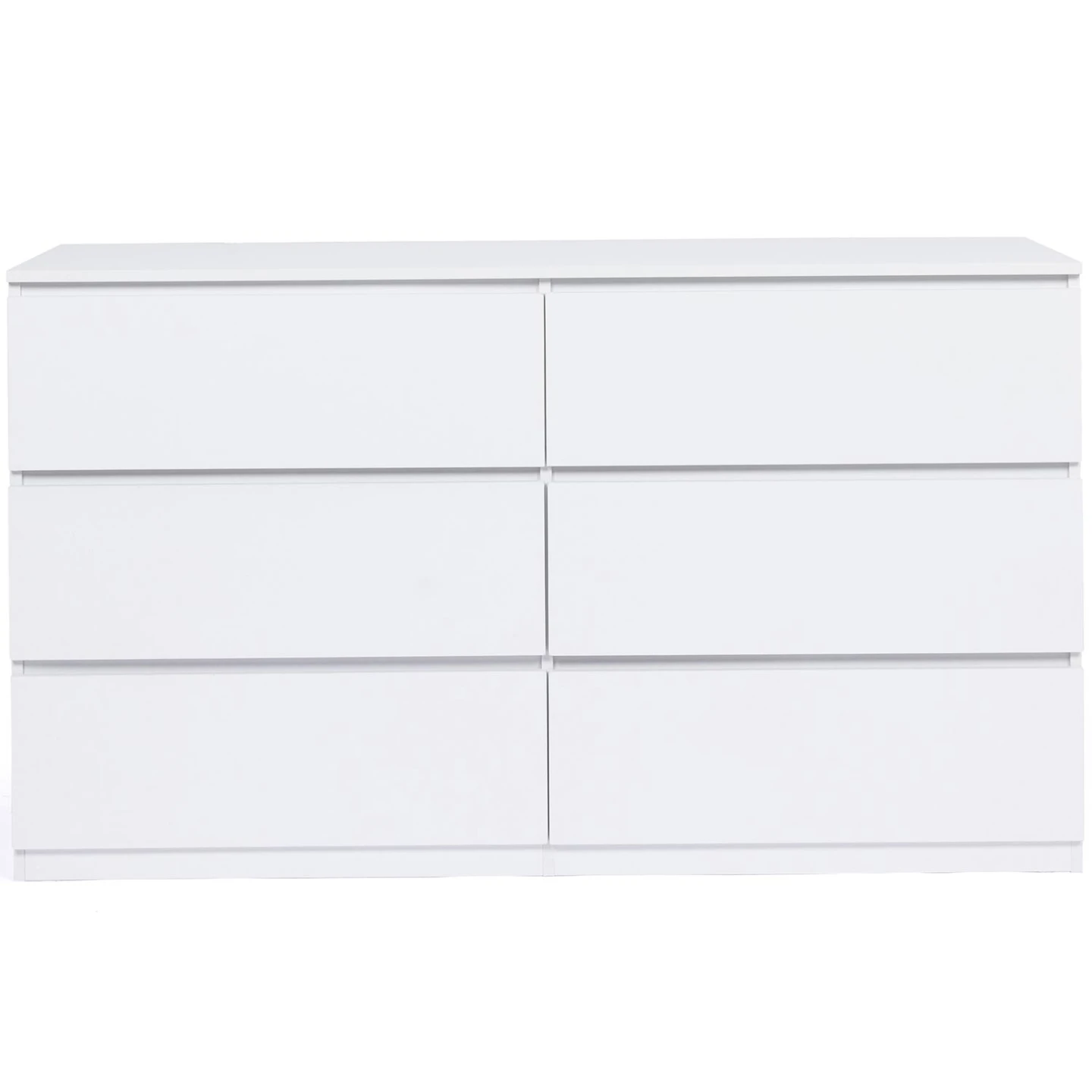 Commode 6 tiroirs TOMI XXL 140 cm bois blanc