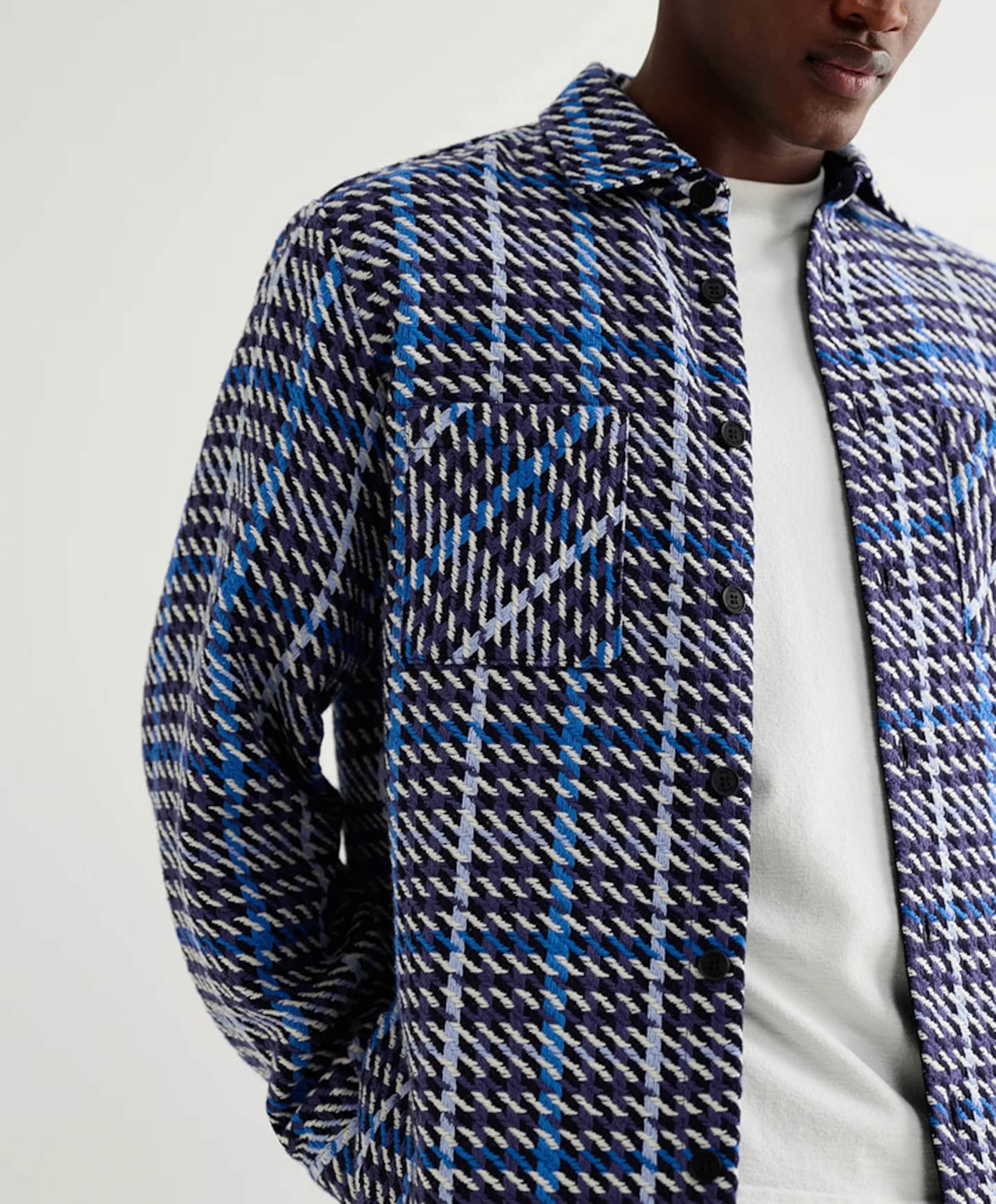 Wax London Heren overshirt blauw